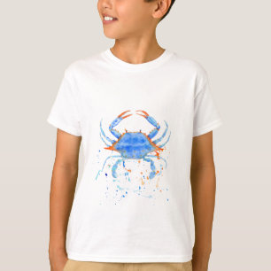 Watercolor blue crab paint splatter T-Shirt