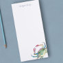 Watercolor Blue Crab Personalized Stationery Magnetic Notepad
