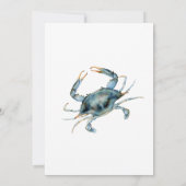 Watercolor Blue Crab Seafood 50th Birthday Invitation (Back)