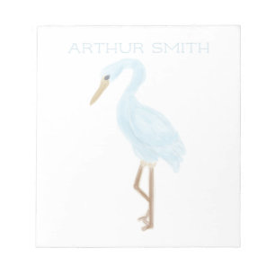 Watercolor Blue Crane Notepad