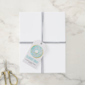 Watercolor Blue Donuts Baby Sprinkle Thank You Gift Tags (With Twine)