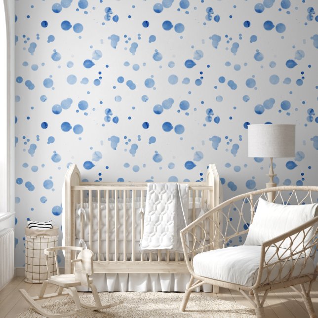 Watercolor blue dot  wallpaper  (Kids)