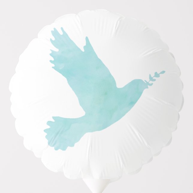 Watercolor Blue Dove Balloon (Front)
