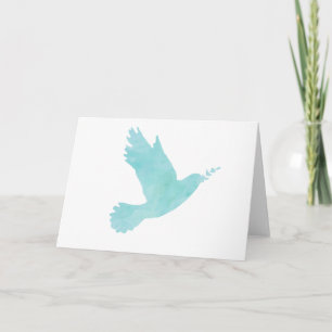 Watercolor Blue Dove Card