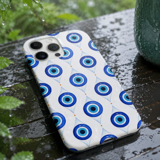 Watercolor Blue Evil Eye Phone Case