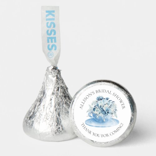 Watercolor Blue Floral Bridal Tea  Hersheys Kisses