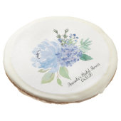 Watercolor Blue Floral Sugar Cookies (Angled)