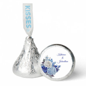 Watercolor Blue Flower Bouquet-Wedding Favors- Hershey®'s Kisses®