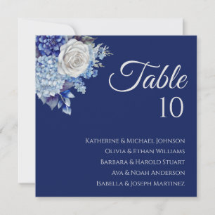 Watercolor Blue Flower Bouquet-Wedding- Invitation
