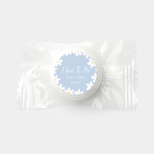 Watercolor blue flowers Mint To Be Wedding Life Saver® Mints