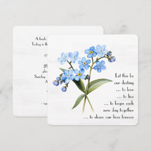 Watercolor Blue Forget-me-not Flowers Invitation