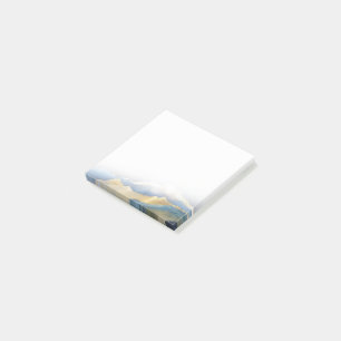Watercolor Blue Gold Foil Mountain Outdoor Wedding Post-it Notes