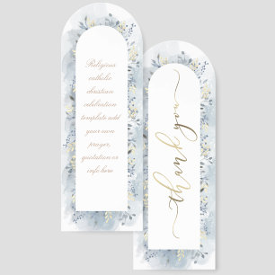 watercolor blue greenery frame bookmarks