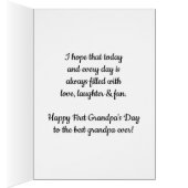 Watercolor Blue Heart First Grandpa's Day (Inside (Right))