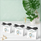 Watercolor Blue Hot Air Balloon Paper Favor Box