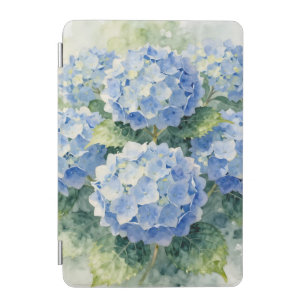 Watercolor Blue Hydrangea Bouquet iPad Mini Cover