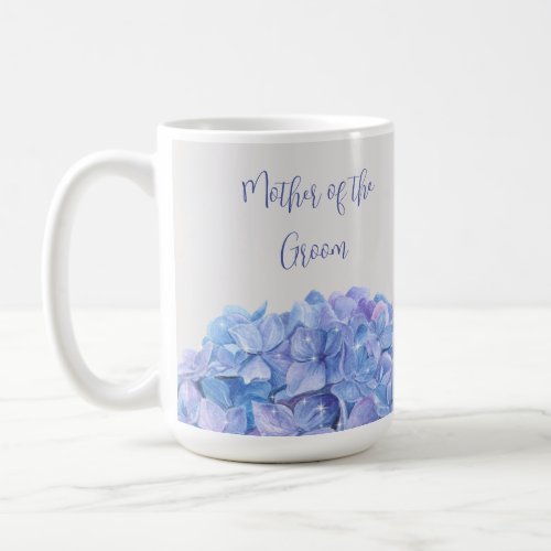 Watercolor Blue Hydrangea Bridal Party    Coffee Mug