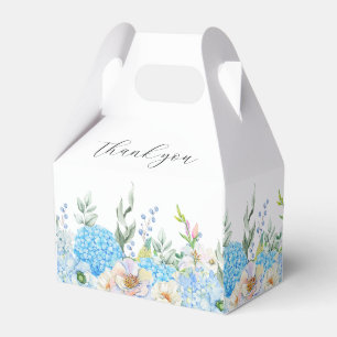 Watercolor Blue Hydrangea Favor Boxes