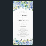 Watercolor Blue Hydrangea Floral Garland Wedding Program<br><div class="desc">Share the wedding details with your family and friends with this customizable wedding program. It features watercolor blue and purple hydrangeas,  white anemones,  white peonies and foliage. This floral program is perfect for spring and winter weddings. Matching items are available.</div>