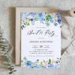 Watercolor Blue Hydrangea Floral Sweet 16 Party Invitation<br><div class="desc">Invite guests to your event with this customizable sweet 16 party invitation. It features watercolour floral garlands of blue,  purple and white roses,  anemones and hydrangeas. Personalize this floral sweet sixteen party invitation by adding your event details. This hydrangea invitation is perfect for spring and winter birthday parties.</div>