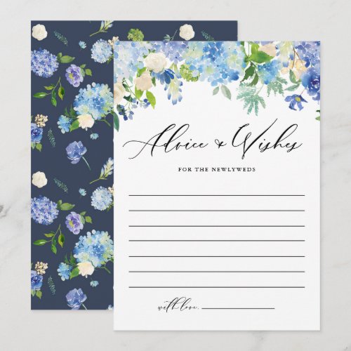 Watercolor Blue Hydrangea Flowers Garland Wedding