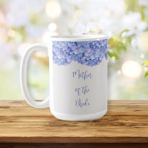 Watercolor Blue Hydrangea Mother of the Bride Coffee Mug