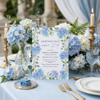Watercolor Blue Hydrangea Something Blue Bridal 