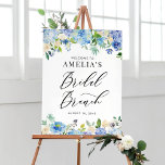 Watercolor Blue Hydrangeas Bridal Brunch Welcome Poster<br><div class="desc">Welcome guests to your event with this customizable bridal brunch welcome sign. It features a floral garland of blue and ivory hydrangeas, roses, and anemones. Personalize by adding your details. This hydrangea bridal brunch welcome sign is perfect for spring and winter baby showers.</div>