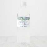 Watercolor Blue Hydrangeas Floral BRIDAL SHOWER Water Bottle Label<br><div class="desc">For further customization,  please click the "Customize it" button and use our design tool to modify this template. All text style,  colors,  sizes can be modified to fit your needs. If you need help or matching items,  please contact me.</div>