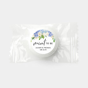 Watercolor Blue Hydrangeas Mint To Be Wedding Life Saver® Mints