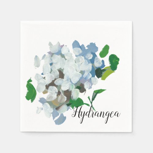 Watercolor Blue Hydrangeas Napkins