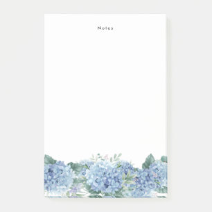Watercolor Blue Hydrangeas Personalized Notepad