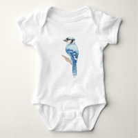 Watercolor Blue Jay Bird Nature Art