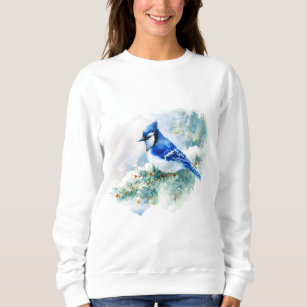 Watercolor Blue Jay Sweatshirt