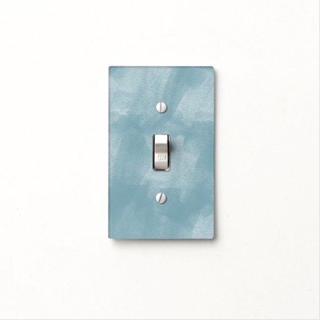 Watercolor Blue Light Switch Cover (In Situ)