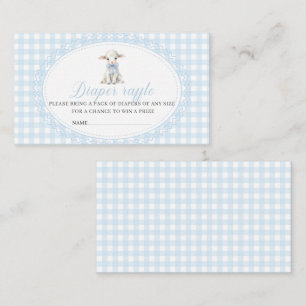  Watercolor   blue little lamb baby Enclosure Card