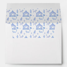 Watercolor Blue Nativity Christmas Personalized