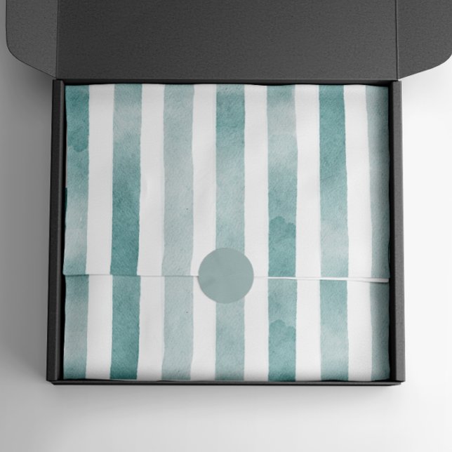 Watercolor blue nautical stripes. Abstract lines Tissue Paper (Creator Uploaded)