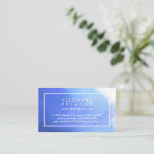 Watercolor Blue Ombre Business Card