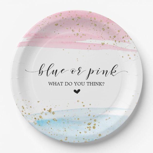 Pink and top blue paper plates