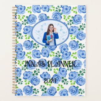Watercolor Blue Rose Dream Art Planner