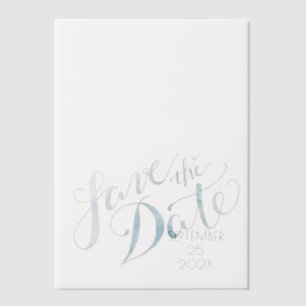 Watercolor Blue Save the Date Overlay Vellum Invitations