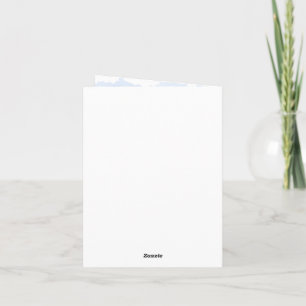 Watercolor Blue Sky Balloon Folded Invitation