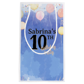 Watercolor Blue Sky Small Gift Bag