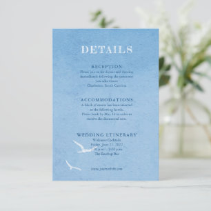 Watercolor Blue Sky Wedding Enclosure Cards