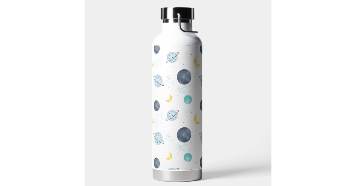 STAINLESS STEEL WATER BOTTLE 25 OZ. Watercolor Design Fits Standard Cup  Holder