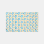 Watercolor Blue Starfish Pattern Rug