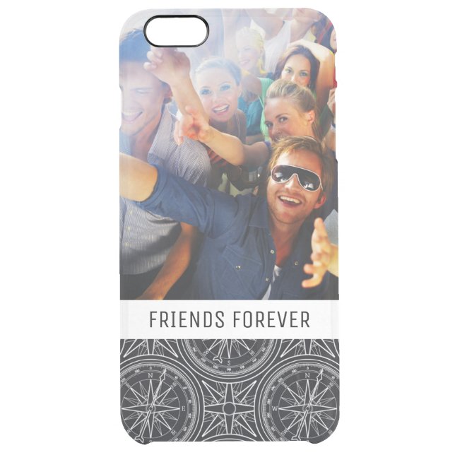 Watercolor Blue Starfish | Your Photo & Text Uncommon iPhone Case (Back)