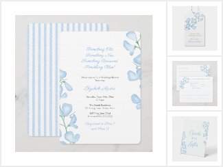 Watercolor Blue Sweet Pea Range