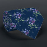 Watercolor Blue Sweet Peas Garden Flower Pattern Neck Tie<br><div class="desc">Watercolor Blue Sweet Peas Garden Flower Pattern</div>